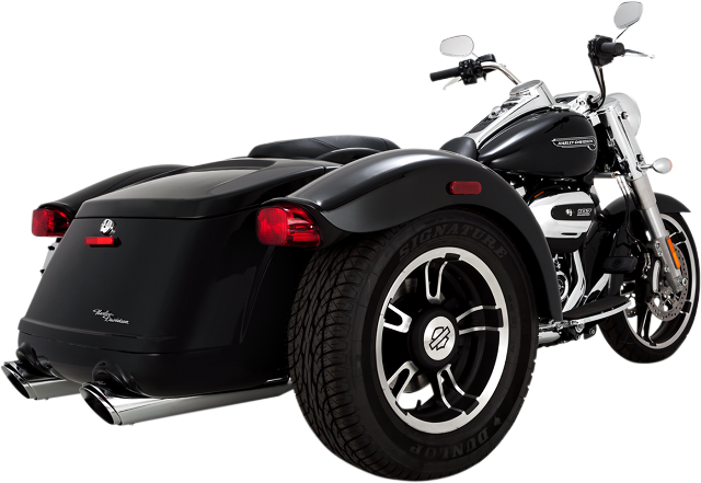 Vance & Hines Pair Chrome 4" Exhaust Mufflers 2017-2024 Harley Freewheeler FLRT