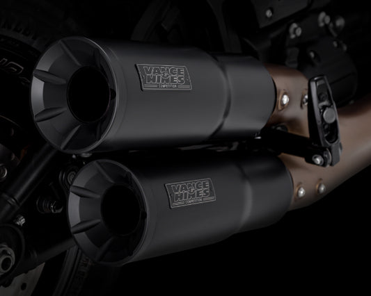 Vance & Hines Black Hi Output M8 Slip on Mufflers fits 2018-2021 Harley Softail
