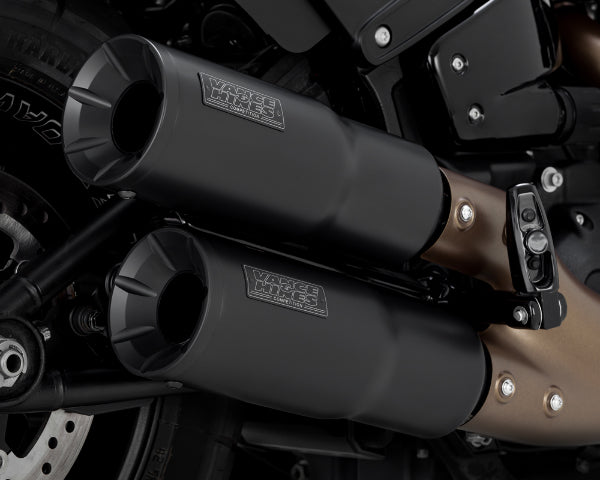 Vance & Hines Black Hi Output M8 Slip on Mufflers fits 2018-2021 Harley Softail