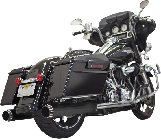 Bassani Black QNT 4" Slip On Exhaust Mufflers 1995-16 Harley Touring Bagger FLHX