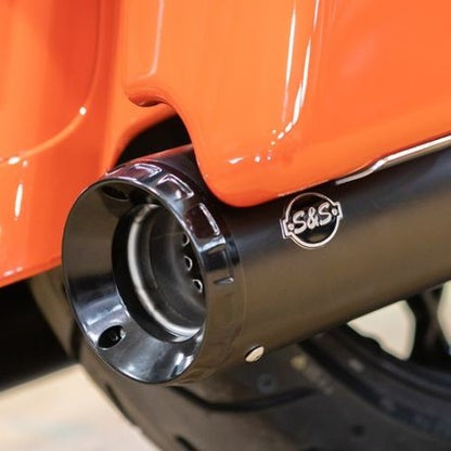 S&S GNX Black 4.5" Rear Slip on Exhaust Mufflers 2017-2022 Harley Touring FLHX