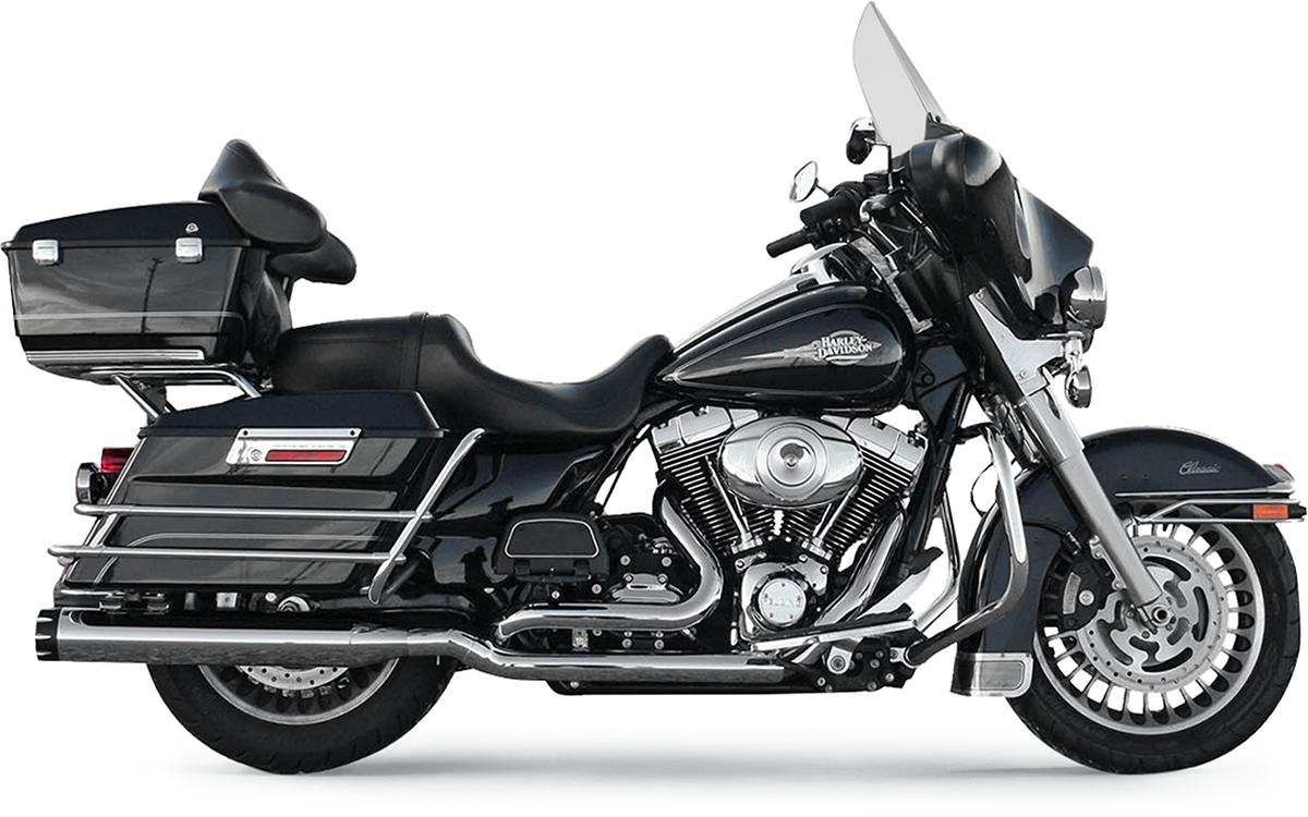 BASSANI True Dual Crossunder Chrome Exhaust Headpipes 09-16 Harley Touring FLHX