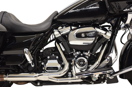 Bassani 2x2 Chrome Exhaust Head pipes for 2017-19 Harley Touring FLHX FLHR FLTRX