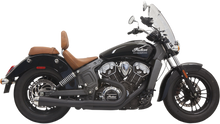 Bassani Black 2-1 Road Rage Megaphone Exhaust for 2015-2024 Indian Scout Bobber