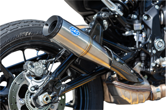 S&S Grand National Stainless Steel Slip on Muffler for 2019-2022 Indian FTR 1200