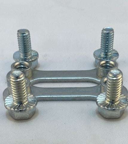 Vance & Hines Pair Chrome Exhaust Muffler Dog Bone Nut Plate Kit fits Harley