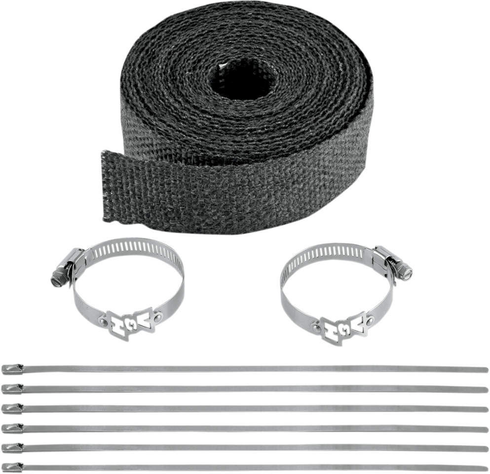 Vance & Hines Black 25' Fiberglass Motorcycle Header Wrap Kit Harley Davidson