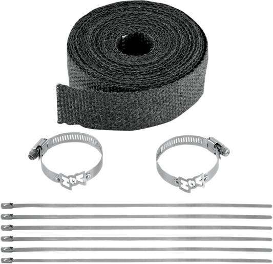 Vance & Hines Black 25' Fiberglass Motorcycle Header Wrap Kit Harley Davidson