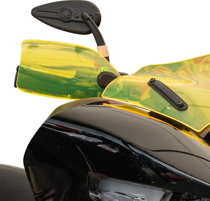 Klock Werks Flare Yellow Ice Hand Guards for 2002-2025 Harley Hydraulic Clutch