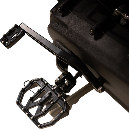 Thrashin Black Mini Aggressor Rear Floorboards for 1972-2025 Harley FXD FXR