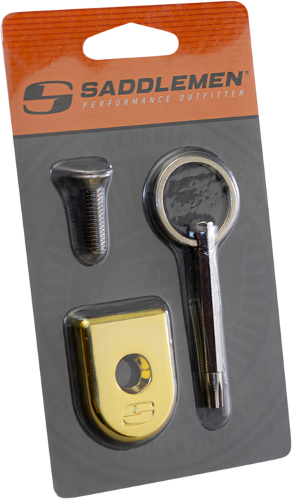 Saddlemen ATAB Gold Motorcycle Seat Security Screw Kit for Harley Davidson