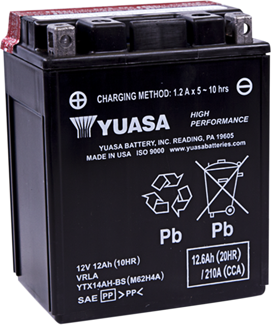 Yuasa High-Performance AGM Maintenance Free Battery 1982-2020 Atv Polaris Arctic