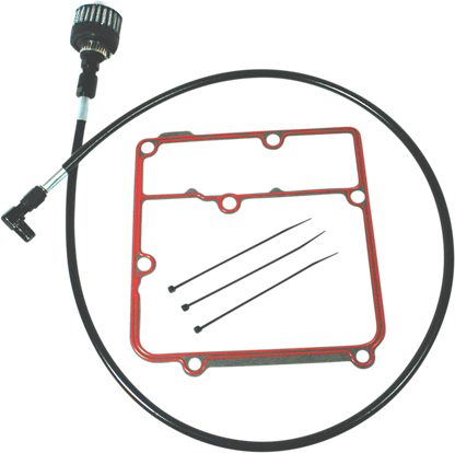Feuling Black Oil Tank Breather Kit for 1999-2005 Harley Davidson Dyna FXDL FXDX
