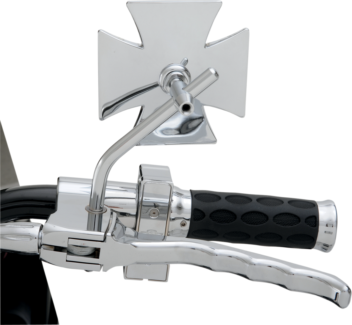 Drag specialties Pair 4" chrome Handlebar Maltese mirrors for Harley Davidson