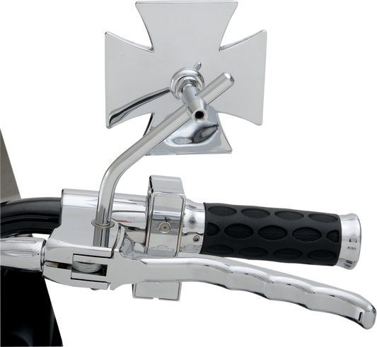 Drag specialties Pair 4" chrome Handlebar Maltese mirrors for Harley Davidson