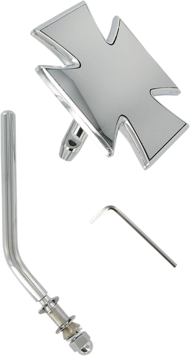 Drag specialties Pair 4" chrome Handlebar Maltese mirrors for Harley Davidson