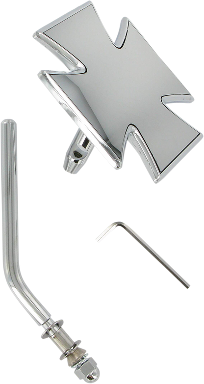 Drag specialties Pair 4" chrome Handlebar Maltese mirrors for Harley Davidson