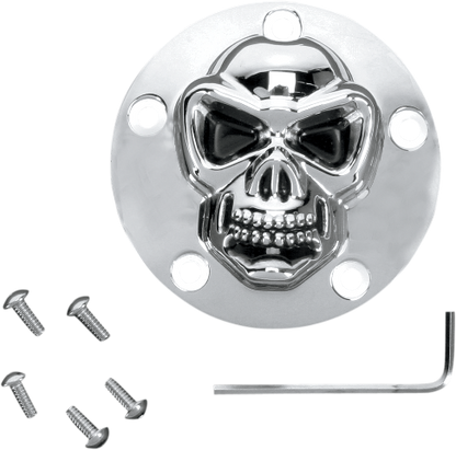 Drag Specialties Chrome Skull Points Cover 1999-2018 Harley Twin Cam Models