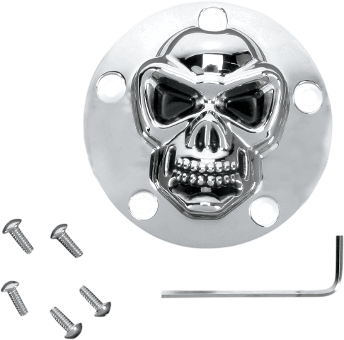 Drag Specialties Chrome Skull Points Cover 1999-2018 Harley Twin Cam Models
