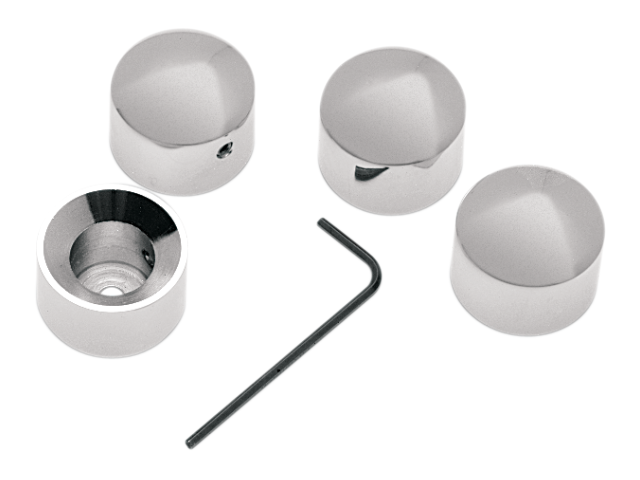 Drag Specialties 4 Pack Chrome Head Bolt Covers fits 1986-2021 Harley Big Twin