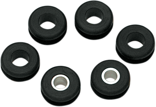 Colony Black Rubber 6 Pack Tank Grommet Kit fits 1984-1999 Harley Dyna Softail