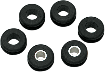 Colony Black Rubber 6 Pack Tank Grommet Kit fits 1984-1999 Harley Dyna Softail