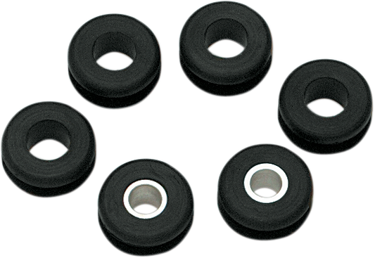 Colony Black Rubber 6 Pack Tank Grommet Kit fits 1984-1999 Harley Dyna Softail