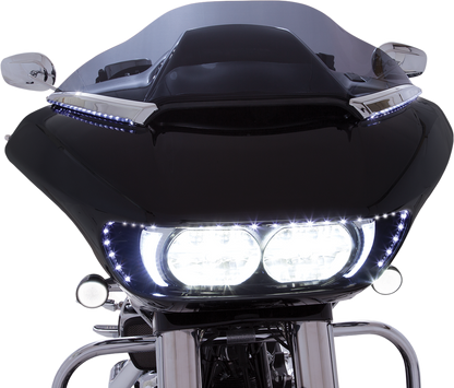 Ciro LED Horizon Turn Signal LED Windshield Trim 2015-2024 Harley Touring FLTRXS