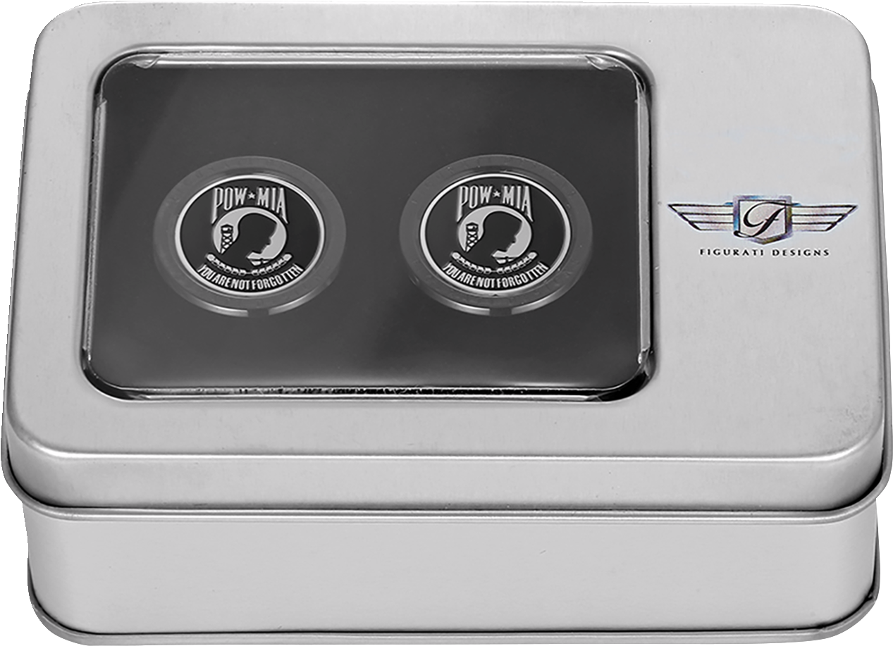 Figurati Designs POW-MIA Black Short Magnetic Docking Hardware Covers for Harley