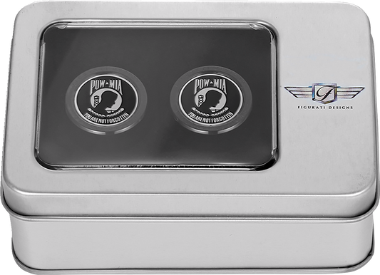 Figurati Designs POW-MIA Black Short Magnetic Docking Hardware Covers for Harley