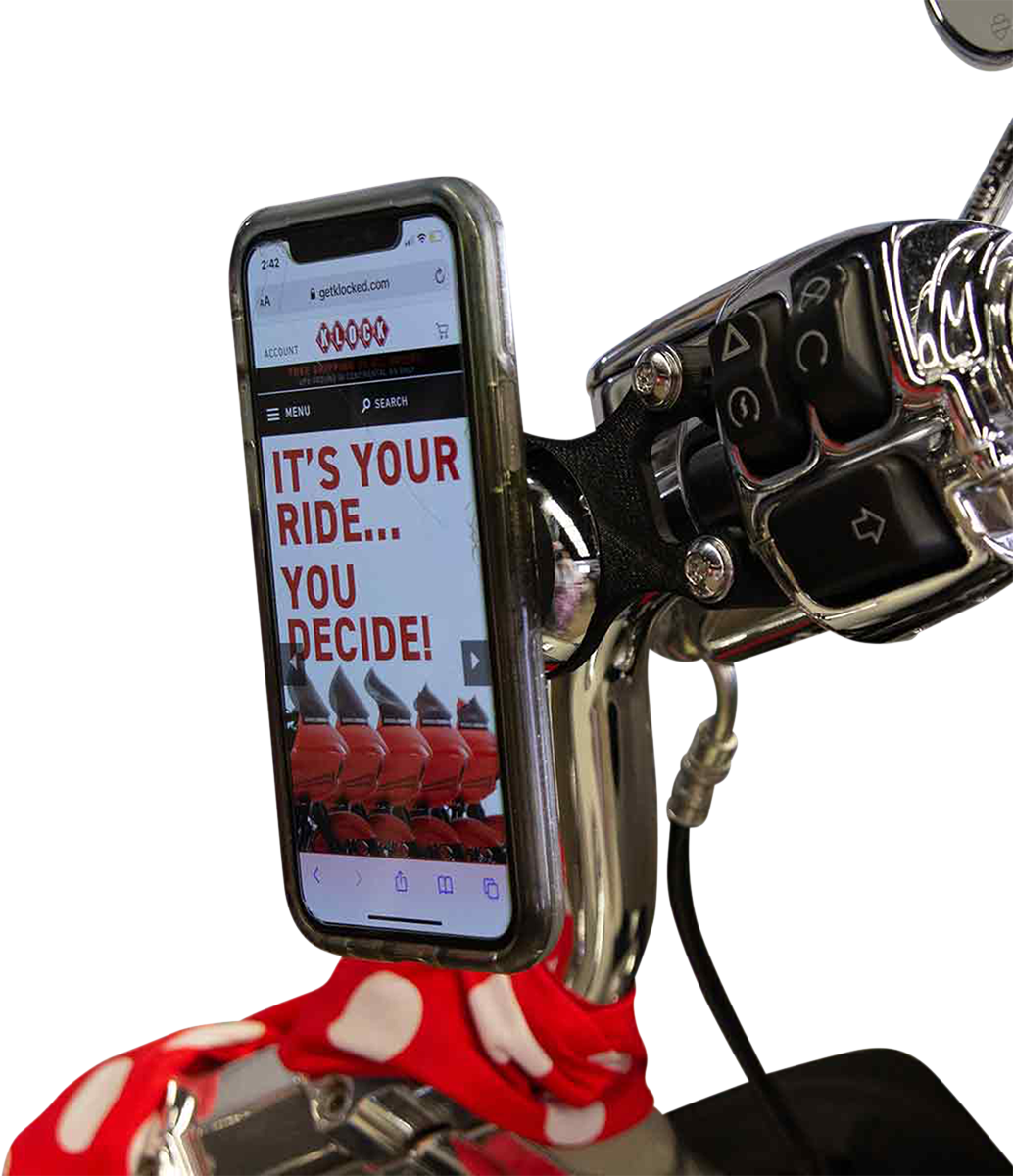 Klock Werks iOmounts Handlebar Phone Mount Kit 1996-2023 Harley Softail Models