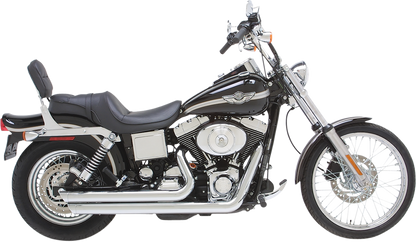 Vance & Hines Big Shots Staggered Chrome Exhaust Harley 1991-2005 Dyna FXD FXDL