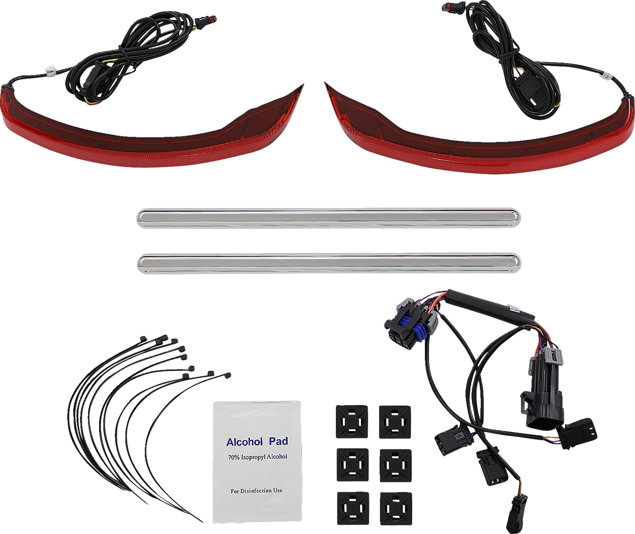 Custom Dynamics Red Low Profile Saddlebag Lights for 2015-2024 Indian Chieftain
