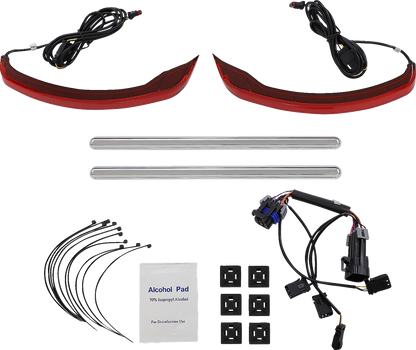 Custom Dynamics Red Low Profile Saddlebag Lights for 2015-2024 Indian Chieftain