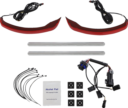 Custom Dynamics Red Low Profile Saddlebag Lights for 2015-2024 Indian Chieftain