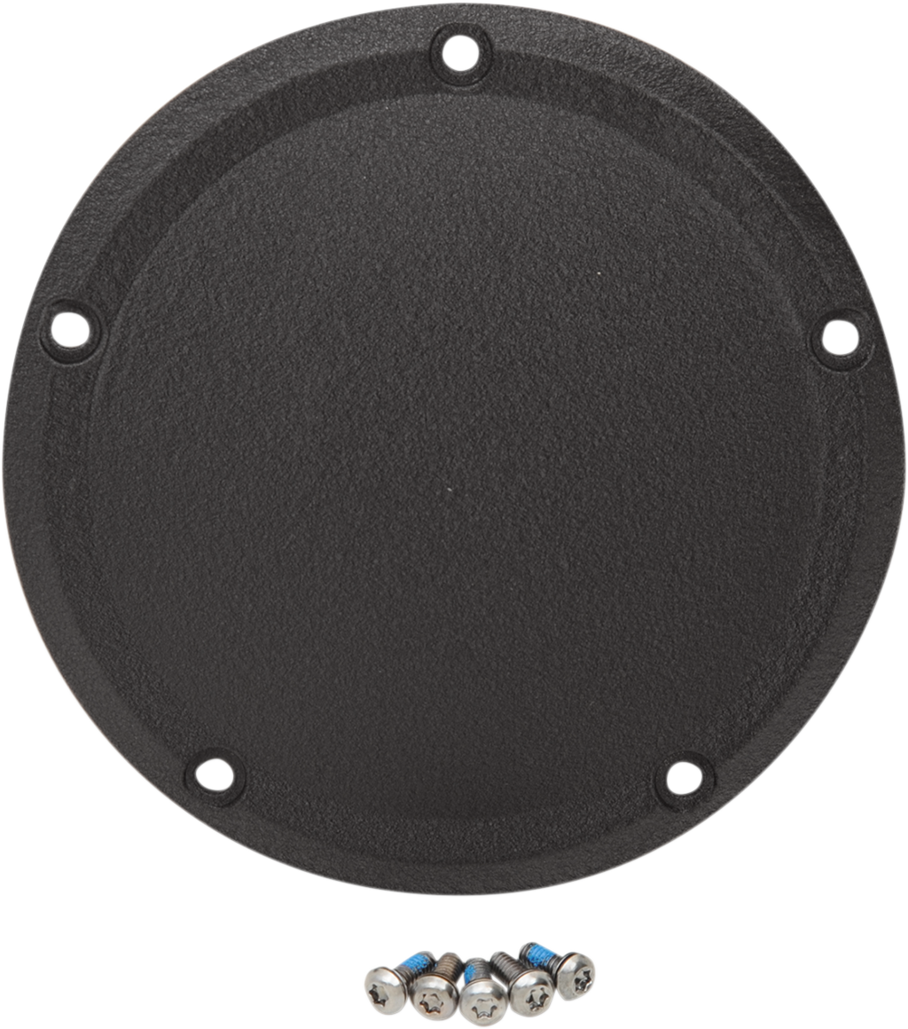 Drag Specialties Wrinkle Black 5-Hole Derby Cover 2015-2024 Harley Touring FLH