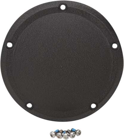 Drag Specialties Wrinkle Black 5-Hole Derby Cover 2015-2024 Harley Touring FLH