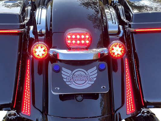 Custom Dynamics Probeam Mini LED Smoke Lens Rear Taillight 10-13 Harley Touring