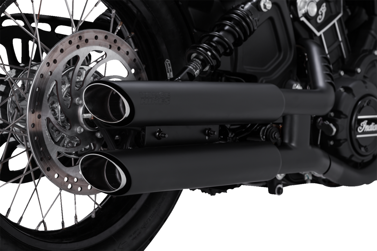 Vance & Hines Black Twin Slash Slip On Mufflers fits 2015-2022 Indian Scout