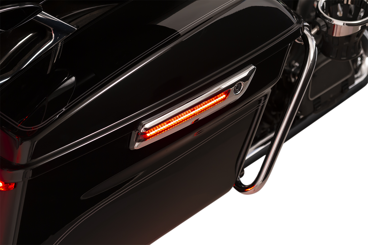 Ciro Rear LED Saddlebag Hinge Latch Covers 2014-2024 Harley Touring Models
