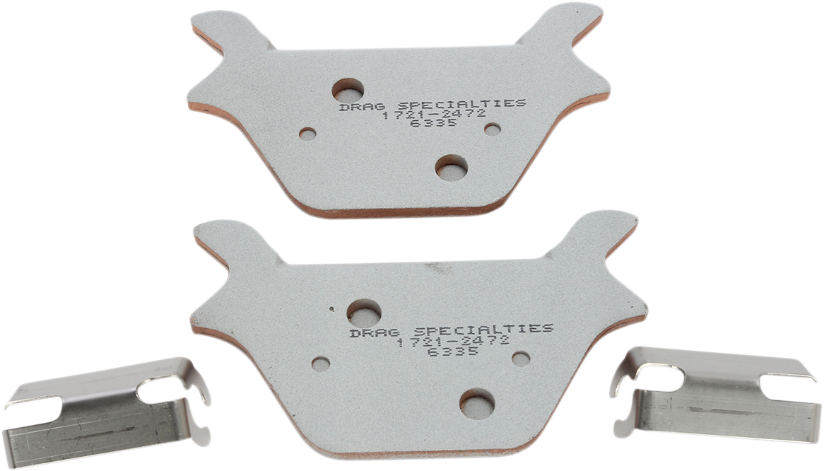 Drag Premium Sintered Metal Rear Brake Pads for 1987-1999 Harley FXR Dyna FLSTF