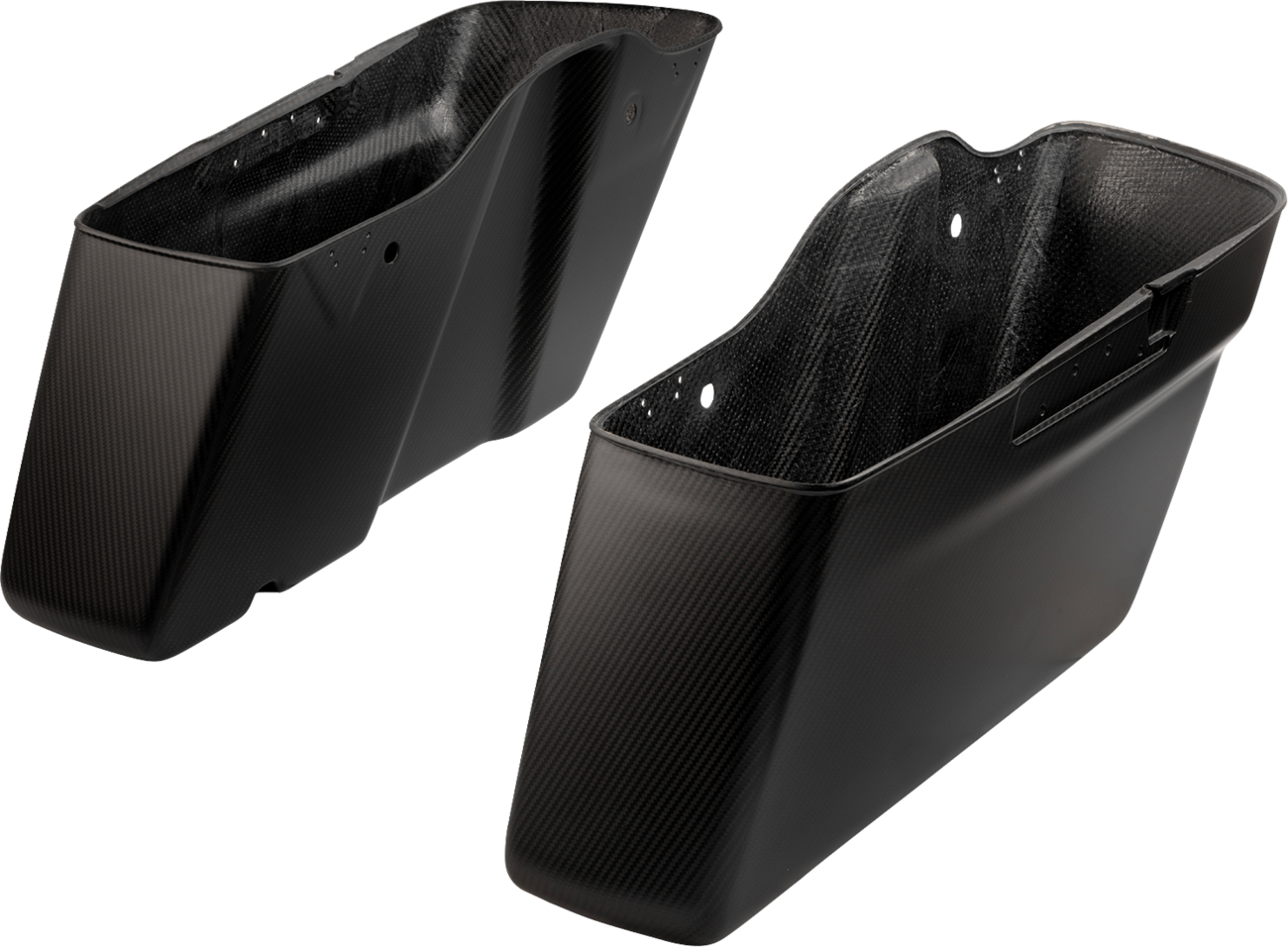 Slyfox Carbon Fiber Matte Saddlebag Bottoms for 2014-2024 Harley Touring FLT FLH