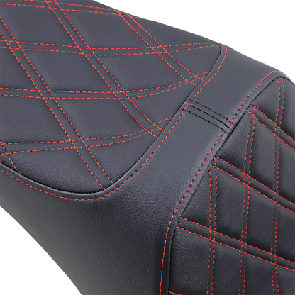 Drag Specialties Predator III Double Diamond Seat 2006-17 Harley Softail Fat Boy