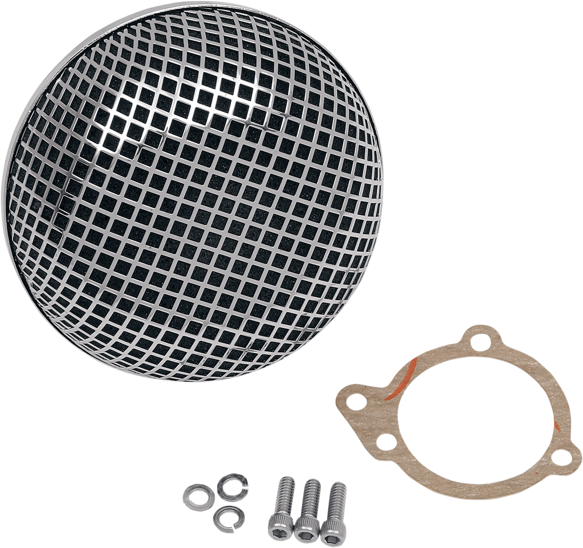 Drag Specialties Chrome Retro Bob CV Air Filter Kit 1988-2017 Harley Models