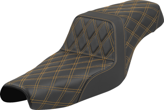 Saddlemen Step Up Gold Lattice Gel Seat fits 2004-2022 Harley Sportster 3.3Gal