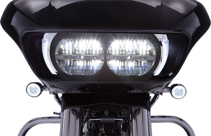 Ciro Fang Headlight Bezel LED Turn Signals for 2015-2024 Harley Road Glide FLTRK