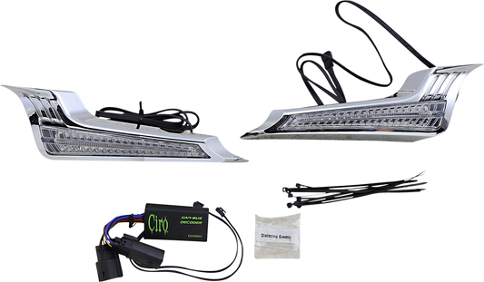Ciro Chrome Rear LED Filler Panel Lights For 2014-2020 Harley Street Road Glide