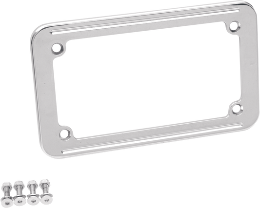 Drag Specialties Chrome Metal Universal Motorcycle License Plate Frame Harley