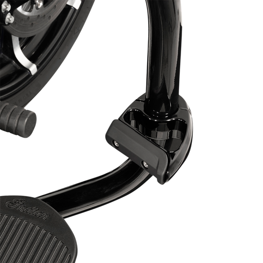 Ciro Black 1-1/4" Universal Motorcycle Front Engine Guard Highway Bar Toe Rest