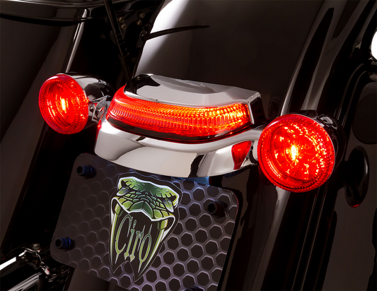 Ciro Lightstrike Chrome Crown Rear LED Taillight 14-23 Harley Touring FLHX FLTRX
